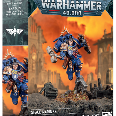 Space Marines: Captain with Jump Pack and Relic Shield Space Marines: Captain with Jump Pack and Relic Shield